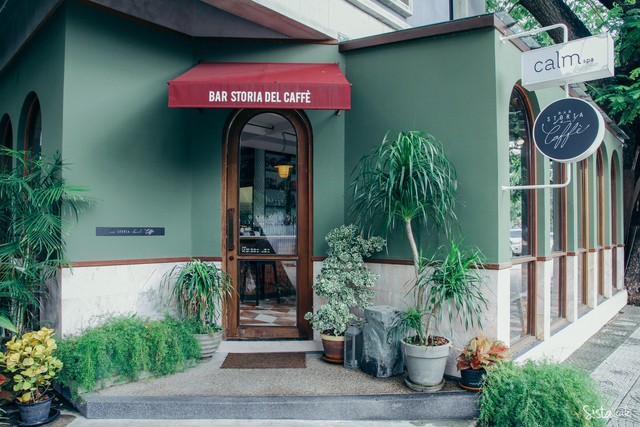 Bar Storia del Caffe คาเฟ่โทนสีเขียว ตกแต่งสวย